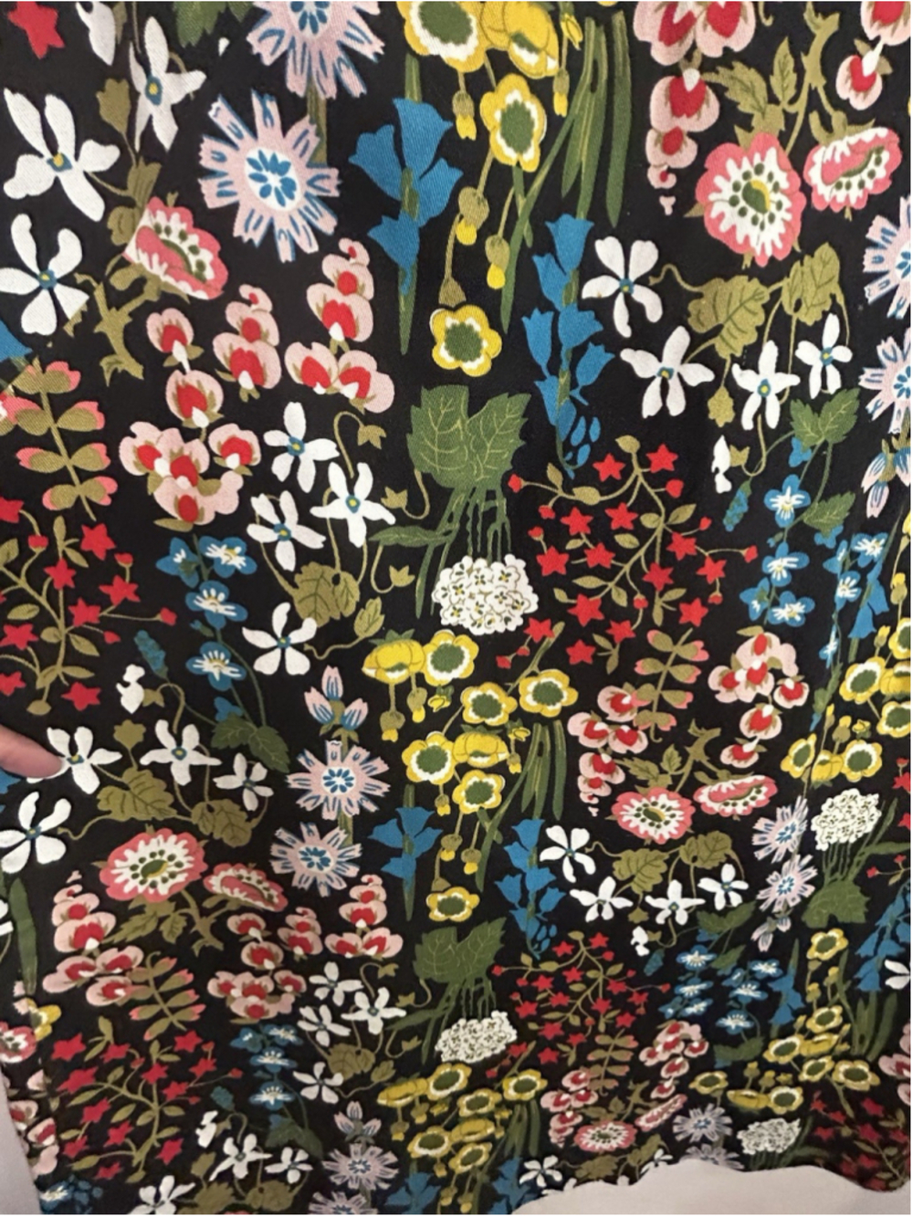 Boden Black Floral Print Carina WW097 Stretch Back Zip Sheath Dress US 16R - Picture 3 of 6